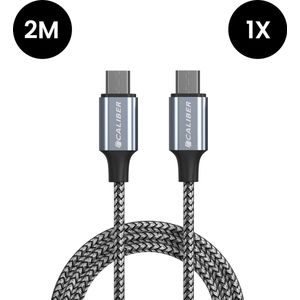 USB C Kabel - USB C naar USB C - 2 meter - Snellader - PD 3.0 - Sterke Nylon oplaadkabel - Geschikt voor Samsung / Apple / iPhone 15 (CL-CC2-1PACK)