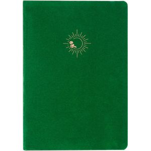 Victoria's Journals - Notitieboek A5 - 160 gsm - Luxe Vegan Suede Leer Hardcover - Dagboek Gelinieerd - Donker Groen