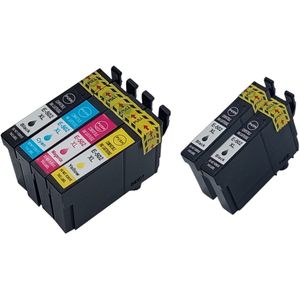 KATRIZ® huismerk inkt Epson 1 sets 502XL / T502XL + 2x extra Zwart (6 stuks) Geschikt voor Epson Expression Home XP 5100 / Expression Home XP 5105 / WorkForce WF 2860 DWF /WorkForce WF 2865 DWF/Epson Expression Home XP-5155