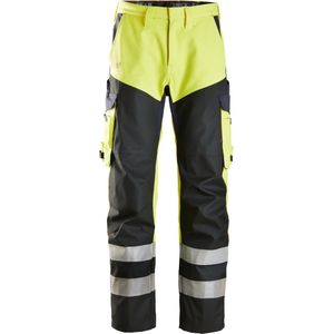 Snickers 6365 ProtecWork, Broek met versterkt voorpand, High-Vis Klasse 1 - High-Vis Geel/Donker blauw - 46