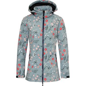 Nordberg Flower - Softshell Outdoor Zomerjas Dames - Mineral Blue - Maat S