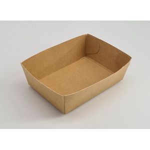 50x A7 bakje karton -Klein: 85x60x30mm - klein frietbakje - snackbakje - kartonnen bakje - milieuvriendelijk - duurzaam - friet - patat