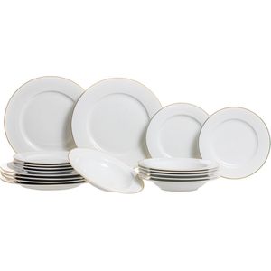 Studio Tavola Serviesset Wit / Goud - 18-delig / 6 personen