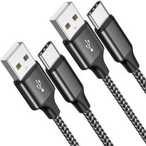 USB naar USB C Kabel - 2 Meter - Snellaadkabel Type C Oplaadkabel USB-kabel, USB-C, (200cm) - voor Samsung Galaxy A12/A52s/S10, Huawei P40/P30, Google Pixel, etc.