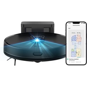 Imou RV1 - Robotstofzuiger met dweilfunctie - Razendsnelle inkaartbrenging door LIDAR sensor - Opslag Plattegrond Van 3 Verdiepingen - Automatische lediging - Auto boost-functie tapijt - 4500 Pa zuigkracht - 110 minuten aaneengesloten reinigen