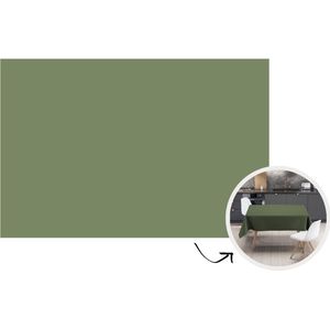 Tafelkleed - Tafellaken - 200x130 cm - Groen - Effen kleur - Olijfgroen - Binnen en Buiten