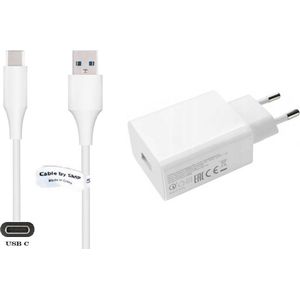 OneOne snellader + 1,0m sterke USB C kabel. 18W Quick Charge lader. Oplader adapter past op Huawei P40, P40 Pro, P40 Pro+, P50, P50, P50 Pro, P50E, P60, P60 Art, P60 Pro, Mate 9, 10, 20, 20 RS, 20X, 30, 30E, 40, 40E, 50, 50E, 50RS