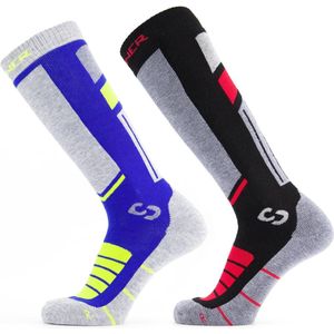 SINNER Pro Socks II Skisokken (Dubbelverpakking) - Blauw/Rood - 36-38