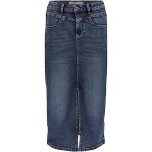 Geisha Rok Spijkerrok Met Split En Ceintuur 46510 10 Mid Blue Denim Dames Maat - M