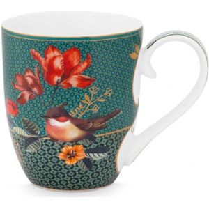 Pip studio XL mok winterwonderland 450ml vogeltje