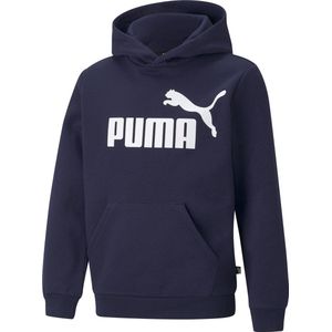 PUMA ESS Big Logo Hoodie FL B Jongens Trui - Donkerblauw - Maat 164