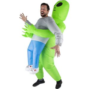 Opblaasbaar Alien Kostuum - Volwassenen - One Size