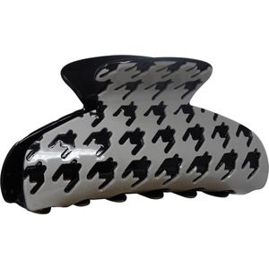 Jessidress® Haarklem Dames Haarclip Sterke Haarklemmen Pieds-de-Poule - Grijs