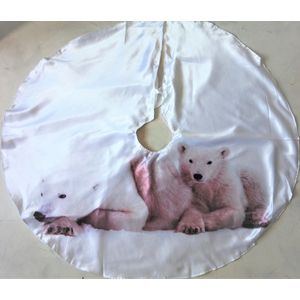 IJsberen Kerstboomkleed - Wit - Diameter 100cm