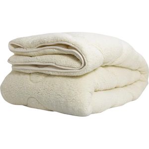 Sleeps Teddy Dekbed Crème 200x200 cm - Dekbed zonder overtrek - Bedsprei - Wasbare Dekbed