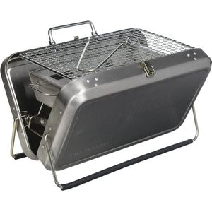 Draagbare BBQ Koffer Zilver - Compact en Lichtgewicht Model