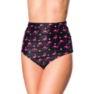 Belsira - High Waist Bikinibroekje - S - Zwart/Roze