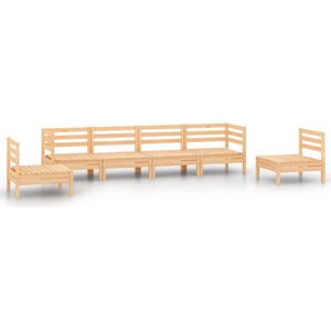 vidaXL Loungeset 6-delig - Massief Grenenhout Loungeset - Tuinlounge - Houten Lounge - Grenenhouten Lounge - Buitendiner