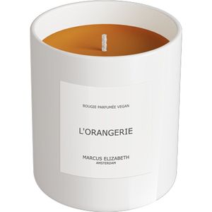 Marcus Elizabeth - L'Orangerie - 220 Gram - Geurkaars - Handgemaakt - Minimalistisch Matte Witt Glass - Vegan