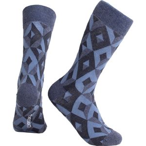 TRESANTI | DAMIANA | Sokken met geometrisch patroon | Donker Blauw | Size 43/46