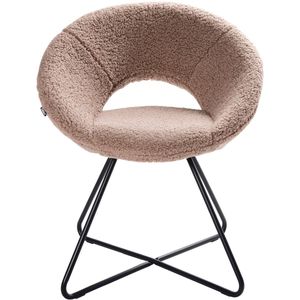 Eetkamerstoel RACHEL Bouclé Taupe