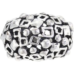 Behave - Ring - Antiek zilverkleurige statement ring – Uniek en tijdloos design