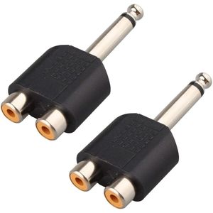 Allecto Plus - Audio Splitter Adapter met 2x RCA Vrouwelijk - 635 mm - Hoofdtelefoon Microfoon AV Adapter.