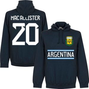 Argentinië Mac Allister 20 Team Hoodie - Navy - M