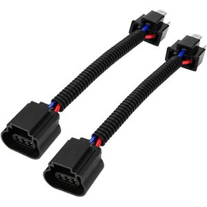 2 stuks H4 stekkers naar H13 bus auto vlecht draad kabelboom adapter vervanging