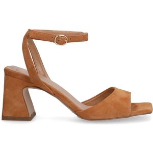 MANFIELD X INTERIEUR VAN MIES - Dames - Beige suède sandalen met hak - Maat 42