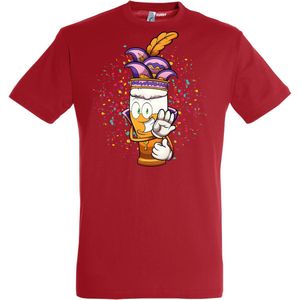 T-shirt Alaaf Bier | Carnaval | Carnavalskleding Dames Heren | Rood | maat L