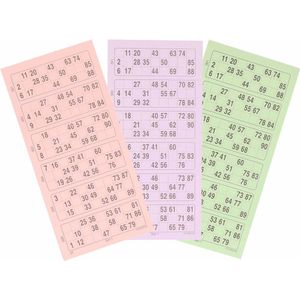 10x Bingokaarten 1-90