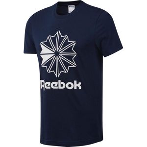Reebok Classics Big Logo Tee Sportshirt Heren - Collegiate Navy