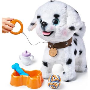 Hondenspeelgoed - Kinderen Pluche Puppy Elektronische Huisdieren - met Afstandsbediening - Speelgoed Hond die Loopt en Blaft - Realistisch Interactief Speelgoed voor Kinderen Meisjes Jongens Cadeau