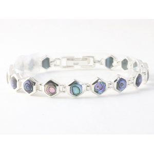 Zilveren armband met abalone schelp