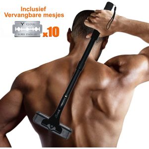 Rugscheermes - Inclusief navulmesjes - Uitschuifbaar scheermes - Rug scheren - Benen scheren - Verwijder ongewenst haar - Back & body shaver