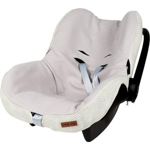 Baby's Only Baby autostoelhoes 0+ Classic - Hoes voor autostoel groep 0+ - Geschikt voor Maxi-Cosi - Wolwit - Geschikt voor 3- & 5-puntsgordel