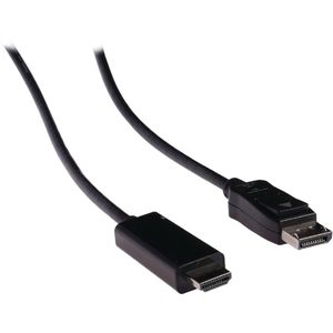 Transmedia DisplayPort 1.1 naar HDMI 1.3 kabel (Full HD 1080p) / zwart - 1 meter