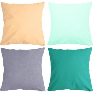 Set van 4 Decoratieve Kussens met Vulling voor Slaapkamer en Woonkamer