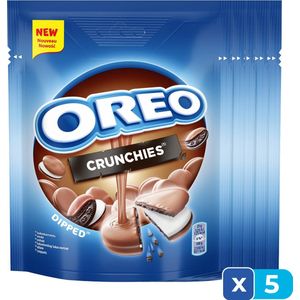 Oreo crunchies Dipped 110g - 5 Stuks - Chocolade - Koek - Snacks - Voordeelverpakking