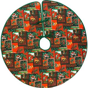 Kerstboomrok - Treeskirt - Rood-Groen - Kerstprint