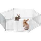 Relaxdays knaagdieren ren - konijnenren - binnen - buitenren - buiten - binnenren - metaal