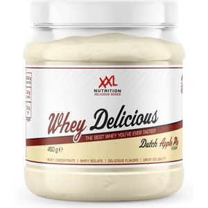 XXL Nutrition - Whey Delicious - Appeltaart - Wei Eiwitpoeder met BCAA & Glutamine, Proteïne poeder, Eiwit shake, Whey Protein - 450 gram