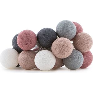 Cotton Ball Lights - Indoor lichtslinger - Dirty Rose - 20 lampjes