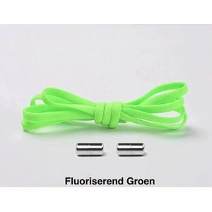 Elastische Veters – Sport veters – Vastdraaien - Schoenen Sneakers – Fluoriserend Groen