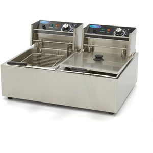 Maxima Frituurpan 2x 6 L 2 Manden tot 2,4 Kg Frites Friteuse