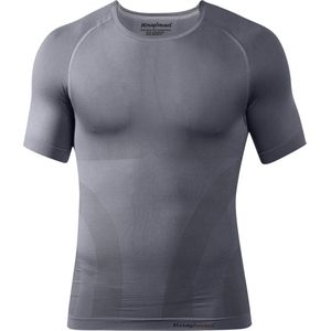 Knapman Compressieshirt Rondhals 2.0 Grijs | Figuur- en Houding Corrigerend shirt voor Mannen | Maat XL