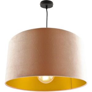 Olucia Urvin - Moderne Hanglamp - Stof - Goud;Roze - Rond - 50 cm