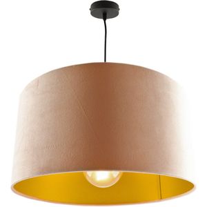 Olucia Urvin - Moderne Hanglamp - Stof - Goud;Roze - Rond - 50 cm