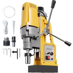 Magneetboormachine - Boormachine - Magnetische Boormachines - 1400W Magneetboor met 2 Holboren - Elektrische Boormachine - voor Metaal - Industriële Metaalboor - Mobiel Magneetboorstation - Voor Bouw, Werkplaats en IJzerbewerking